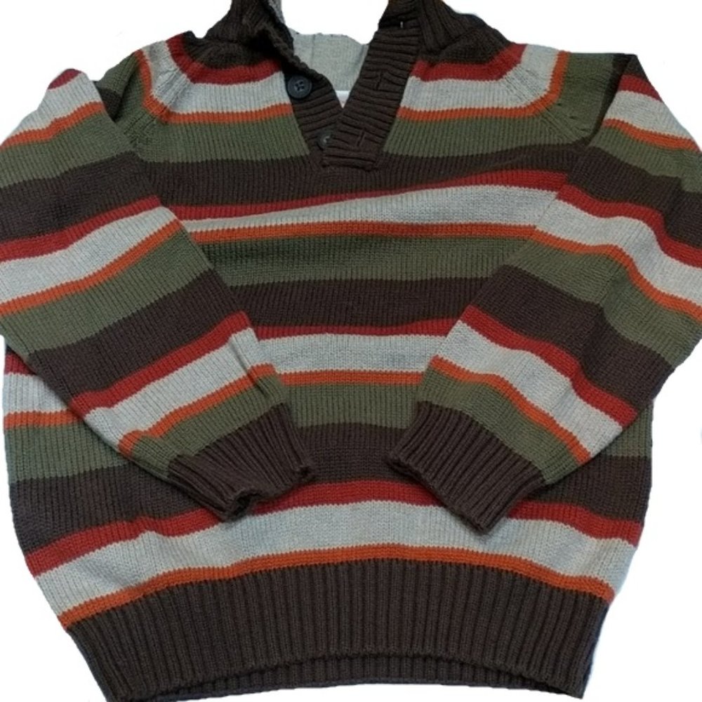 🍀 Gymboree 🍀 Small (5-6) 🍀 Kids Toddler Boys Sweater Top Brown Multi 🍀 P10